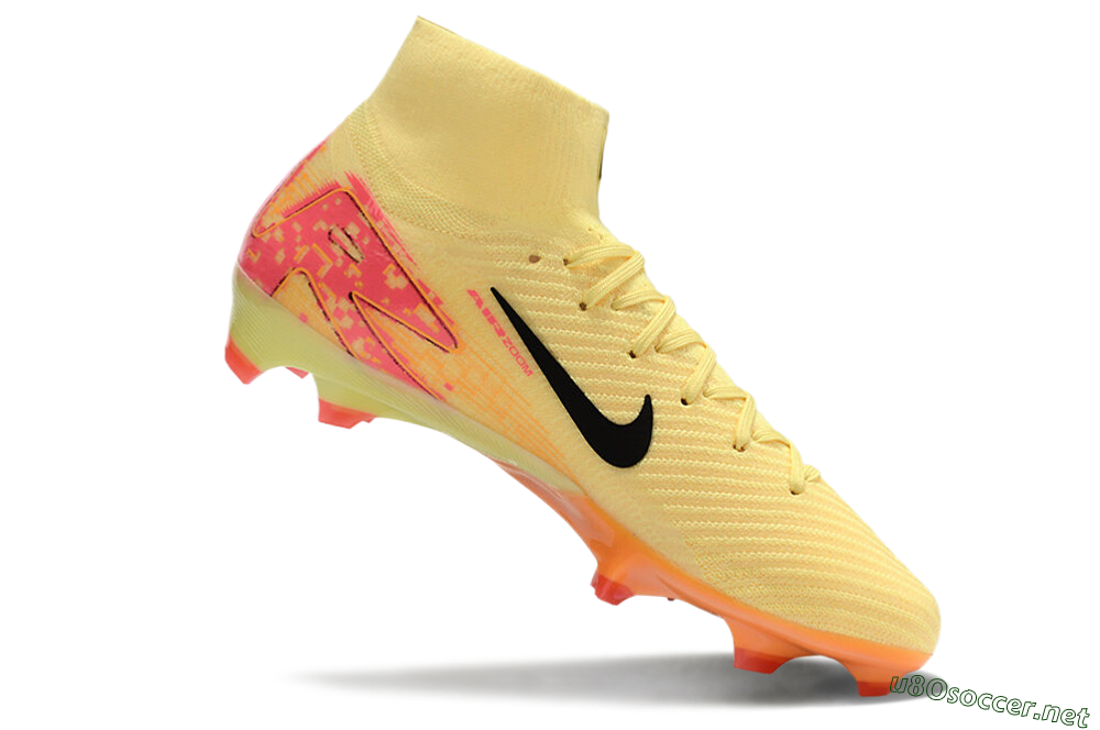 Men's Nike Air Zoom Mercurial Superfly 10 Elite FG Football Boots - Yellow/Black/Pink/Gold 4