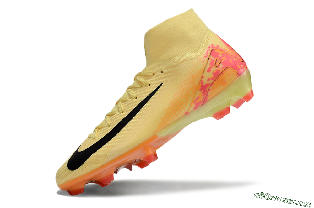 Men's Nike Air Zoom Mercurial Superfly 10 Elite FG Football Boots - Yellow/Black/Pink/Gold 5