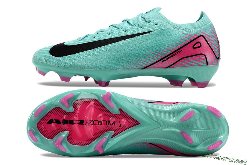 Men's Nike Air Zoom Mercurial Vapor 16 Elite FG Football Boots - Jade/Black/Pink 1