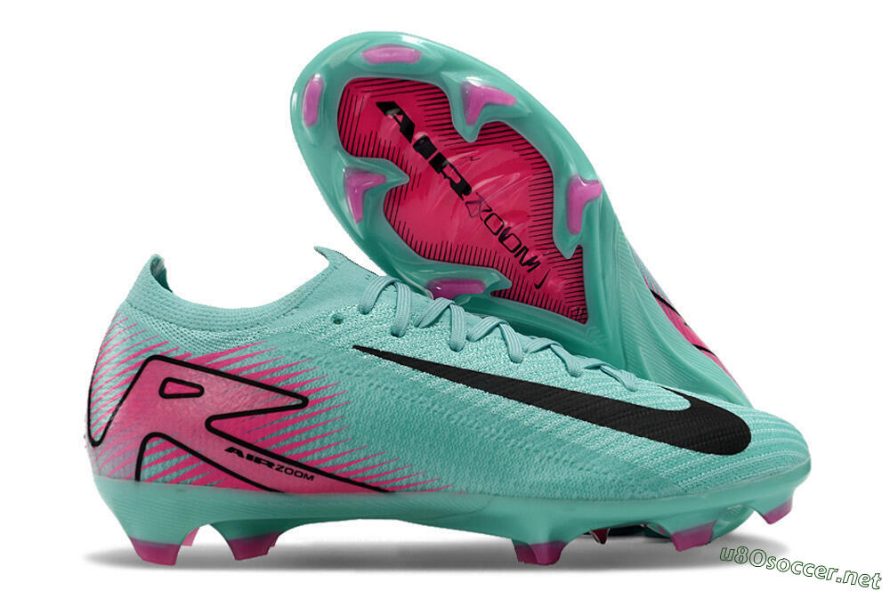 Men's Nike Air Zoom Mercurial Vapor 16 Elite FG Football Boots - Jade/Black/Pink 2
