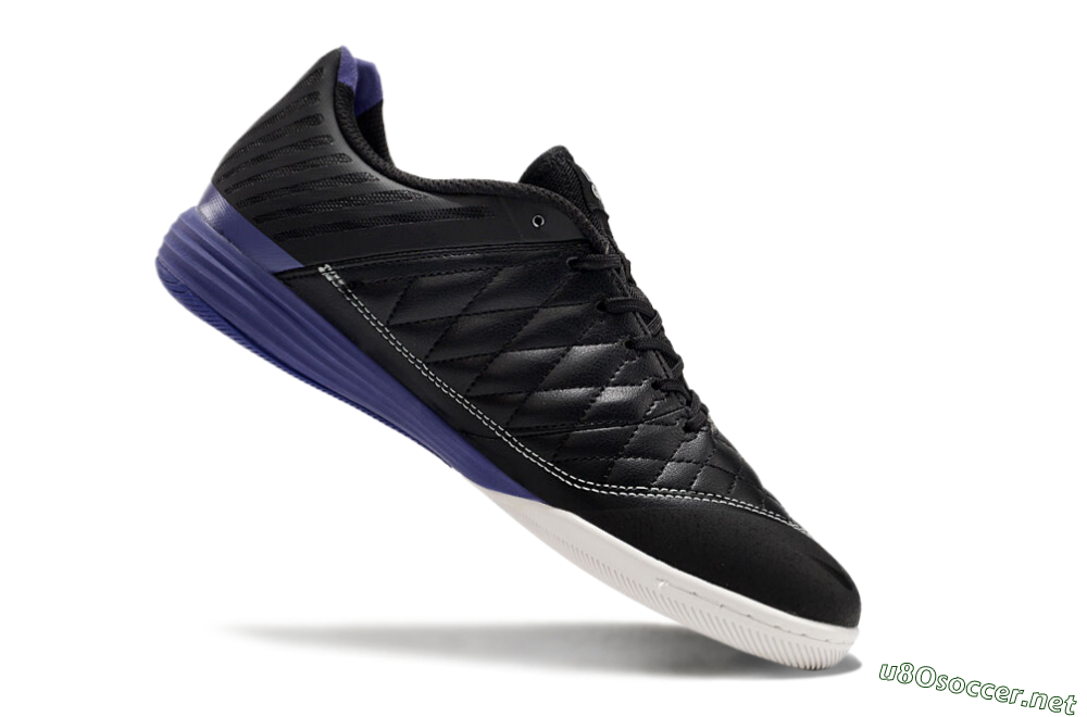 Unisex Nike Lunar Gato 2 IC Football Shoes - Black/White/Purple 4