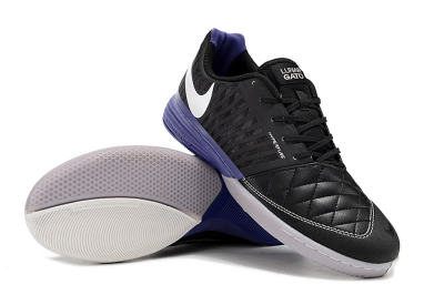 Unisex Nike Lunar Gato 2 IC Football Shoes - Black/White/Purple
