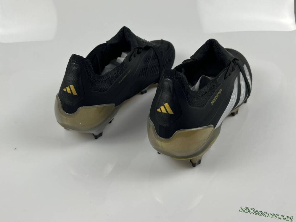 Men's Adidas Predator Elite Foldover Tongue FG Football Boots - Black/White/Gold