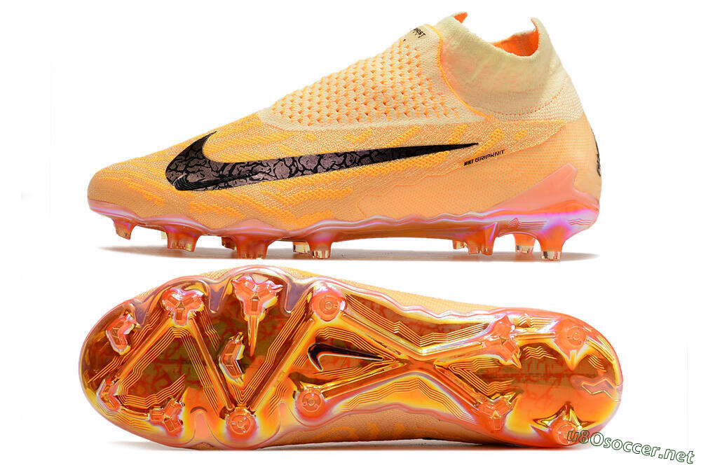 Men's Nike Phantom GX Elite DF Link Blaze Pack FG Football Boots - Citron Tint/Burgundy Crush 1