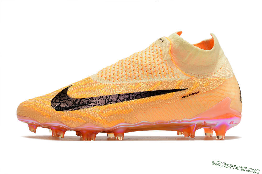 Men's Nike Phantom GX Elite DF Link Blaze Pack FG Football Boots - Citron Tint/Burgundy Crush 0