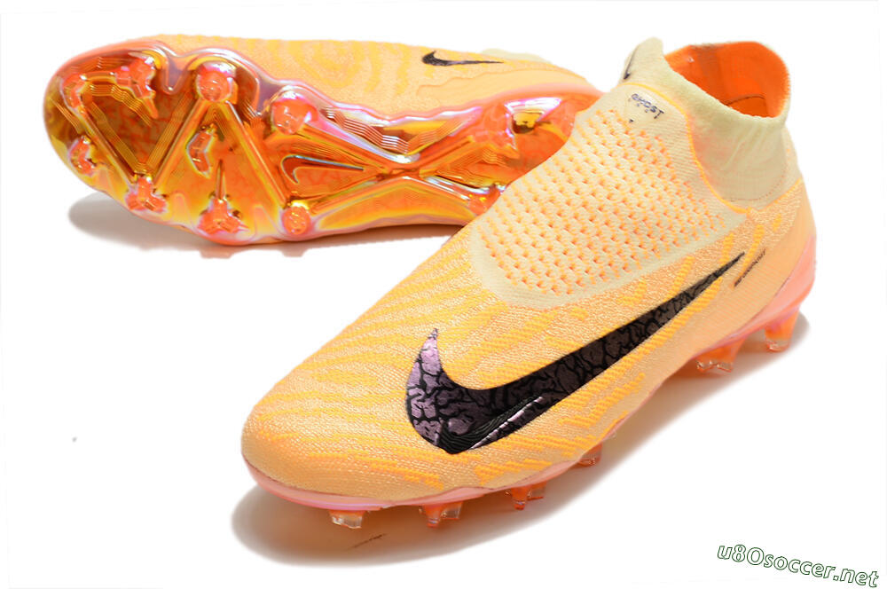 Men's Nike Phantom GX Elite DF Link Blaze Pack FG Football Boots - Citron Tint/Burgundy Crush 3