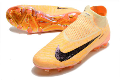 Men's Nike Phantom GX Elite DF Link Blaze Pack FG Football Boots - Citron Tint/Burgundy Crush