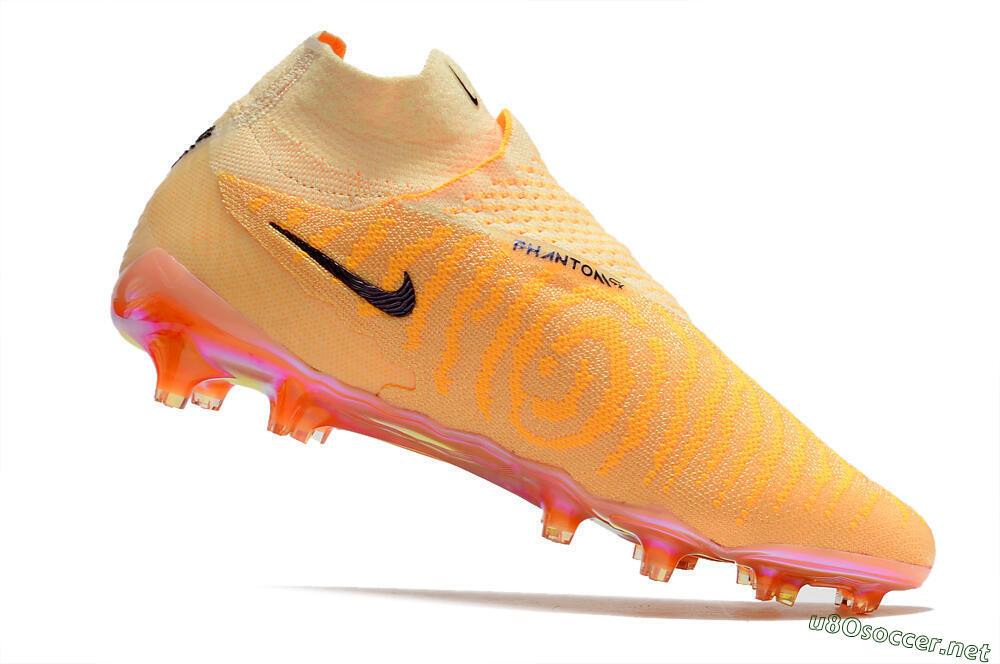 Men's Nike Phantom GX Elite DF Link Blaze Pack FG Football Boots - Citron Tint/Burgundy Crush 4