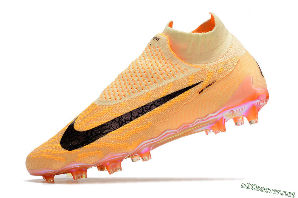Men's Nike Phantom GX Elite DF Link Blaze Pack FG Football Boots - Citron Tint/Burgundy Crush 5