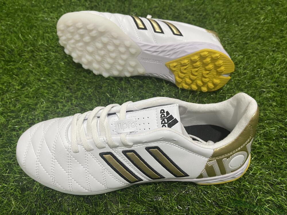 Men's Adidas AdiPure Limited Edition 11PRO TK TF Football Shoes - White/Yellow/Gold