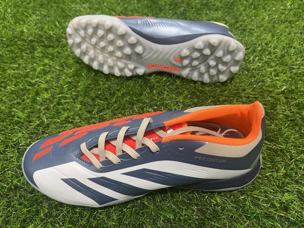 Unisex Adidas Predator 24 Elite TF Football Shoes - Silver/Blue/Red