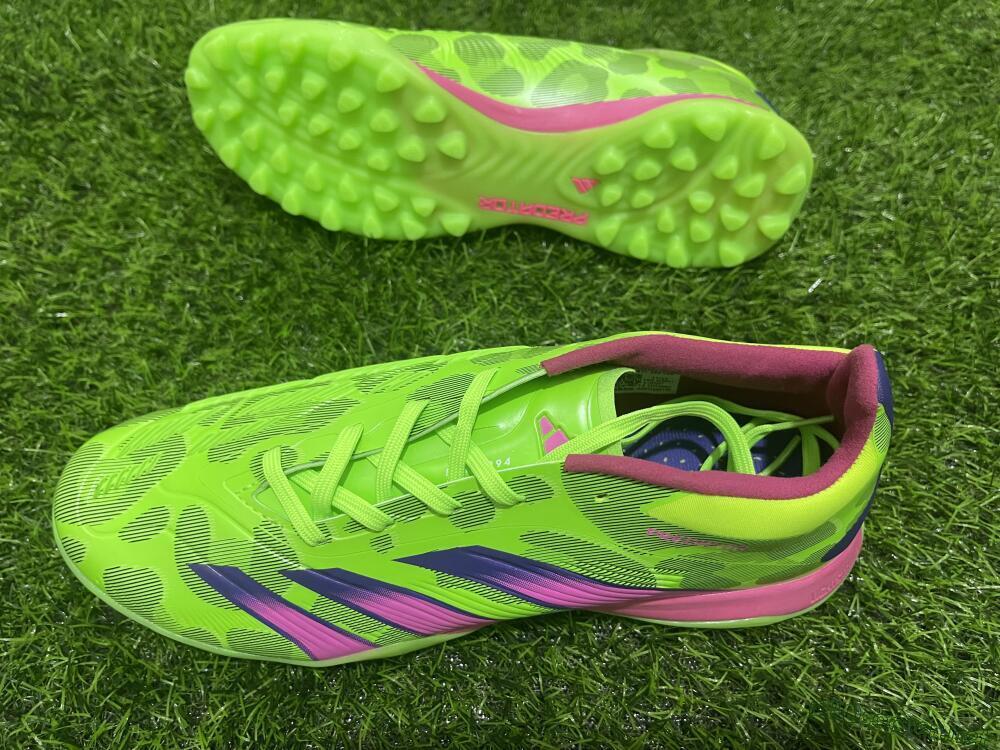 Men's Adidas Predator Elite TF Football Shoes - Green/Purple/Pink