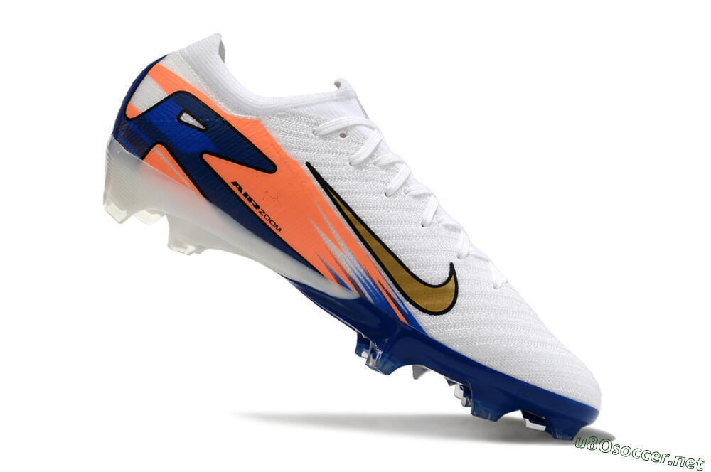 Men's Nike Air Zoom Mercurial Vapor 16 Elite FG Football Boots - White/Yellow/Orange/Blue 4
