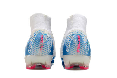Unisex Nike Air Zoom Mercurial Superfly 10 Elite AG Football Boots - White/Pink/Blue