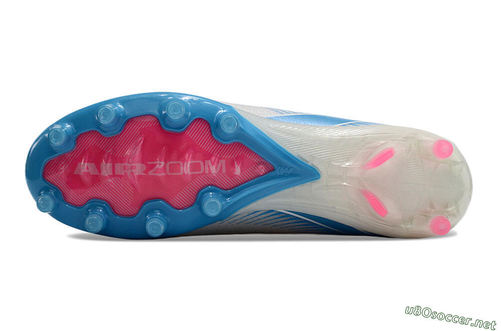 Unisex Nike Air Zoom Mercurial Superfly 10 Elite AG Football Boots - White/Pink/Blue 6