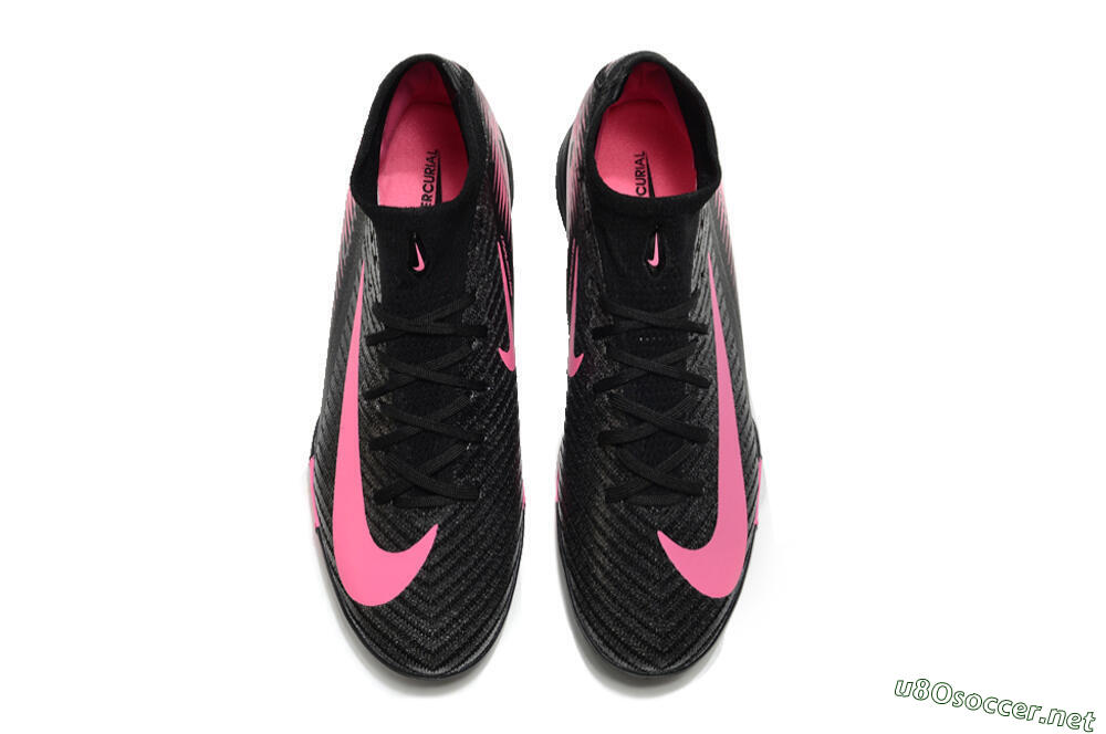 Unisex Nike Air Zoom Mercurial Superfly 10 Elite TF Football Shoes - Black/Pink 4