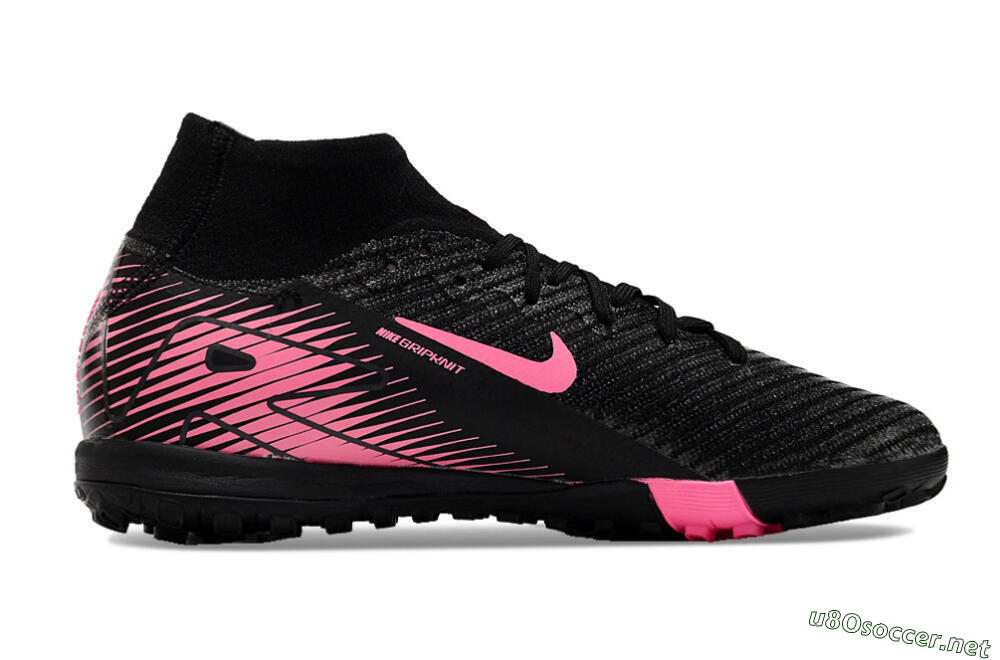 Unisex Nike Air Zoom Mercurial Superfly 10 Elite TF Football Shoes - Black/Pink 7