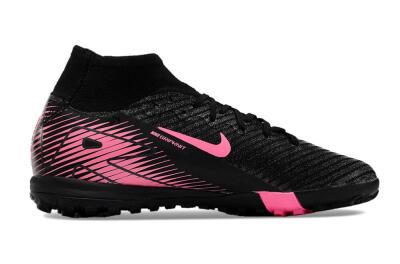 Unisex Nike Air Zoom Mercurial Superfly 10 Elite TF Football Shoes - Black/Pink