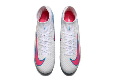 Unisex Nike Air Zoom Mercurial Superfly 10 Elite TF Football Shoes - White/Pink/Blue