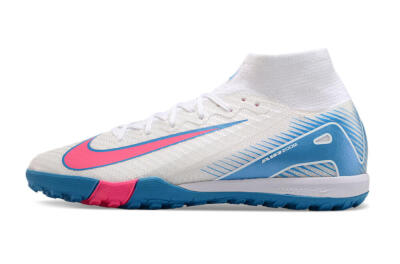 Unisex Nike Air Zoom Mercurial Superfly 10 Elite TF Football Shoes - White/Pink/Blue