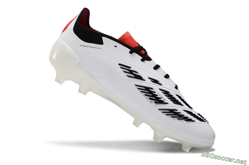 Unisex Adidas Predator 24 Elite FG Football Boots - White/Black/Red 4