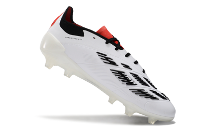 Unisex Adidas Predator 24 Elite FG Football Boots - White/Black/Red