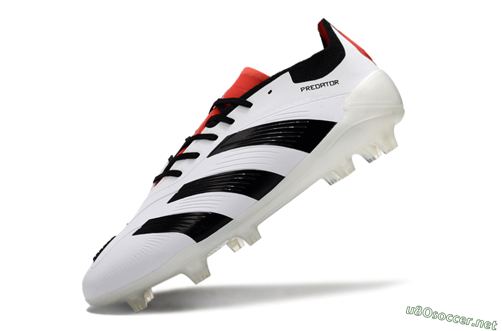Unisex Adidas Predator 24 Elite FG Football Boots - White/Black/Red 5