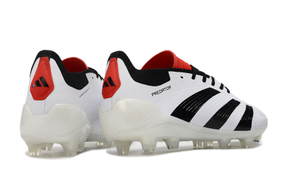 Unisex Adidas Predator 24 Elite FG Football Boots - White/Black/Red