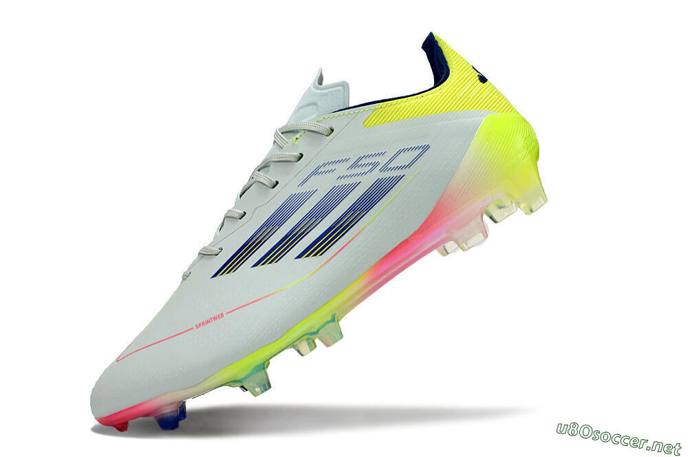 Men's Adidas F50 Elite FG Football Boots - Blue/Pink/Yellow 5