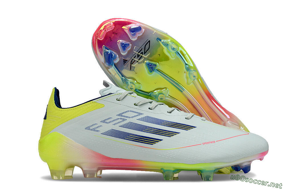 Men's Adidas F50 Elite FG Football Boots - Blue/Pink/Yellow 2