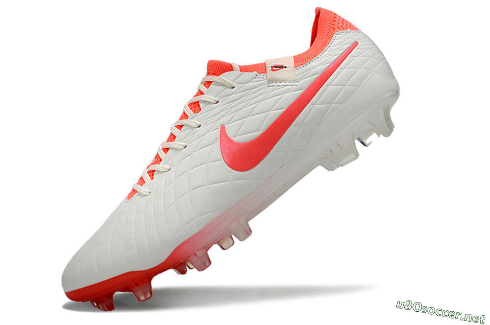 Men's Nike Tiempo Legend 10 Elite FG Football Boots - White/Red 5