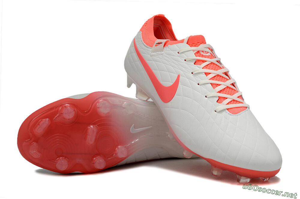 Men's Nike Tiempo Legend 10 Elite FG Football Boots - White/Red 3