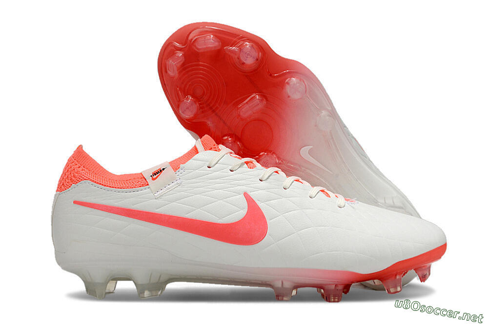 Men's Nike Tiempo Legend 10 Elite FG Football Boots - White/Red 2