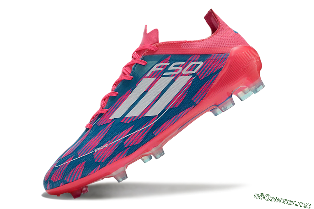 Men's Adidas F50 Elite FG Football Boots - Pink/Blue/White 5