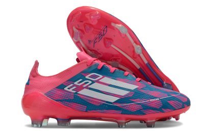 Men's Adidas F50 Elite FG Football Boots - Pink/Blue/White