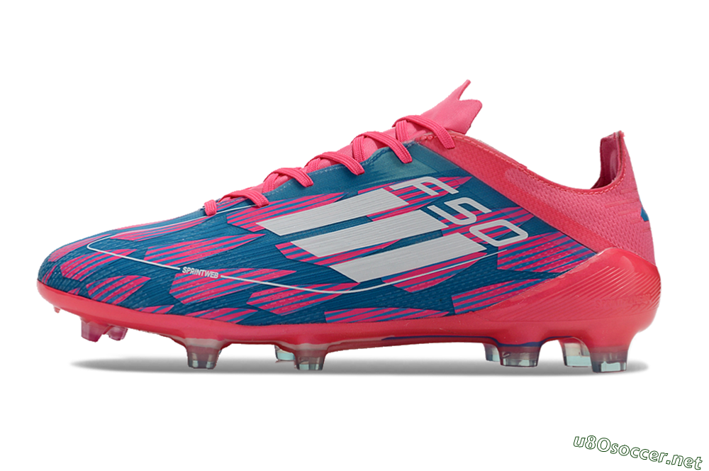 Men's Adidas F50 Elite FG Football Boots - Pink/Blue/White 0