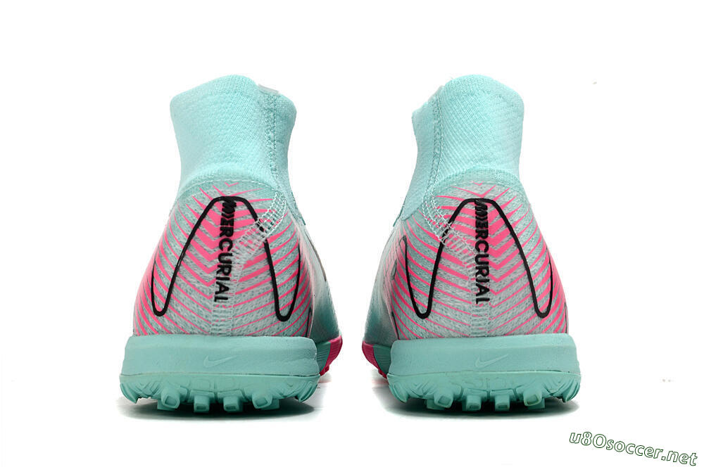 Unisex Nike Air Zoom Mercurial Superfly 10 Elite TF Football Shoes - Green/Pink/Black 6