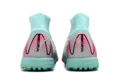 Unisex Nike Air Zoom Mercurial Superfly 10 Elite TF Football Shoes - Green/Pink/Black