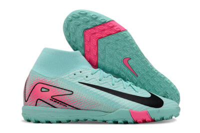 Unisex Nike Air Zoom Mercurial Superfly 10 Elite TF Football Shoes - Green/Pink/Black
