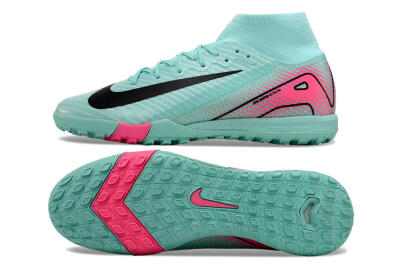 Unisex Nike Air Zoom Mercurial Superfly 10 Elite TF Football Shoes - Green/Pink/Black