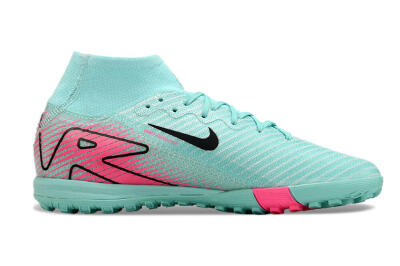 Unisex Nike Air Zoom Mercurial Superfly 10 Elite TF Football Shoes - Green/Pink/Black