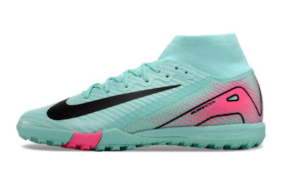 Unisex Nike Air Zoom Mercurial Superfly 10 Elite TF Football Shoes - Green/Pink/Black