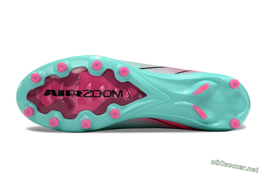 Unisex Nike Air Zoom Mercurial Vapor 16 Elite AG Football Boots - Green/Pink/Black 7