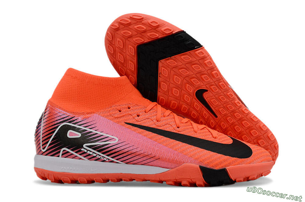 Unisex Nike Air Zoom Mercurial Superfly 10 Elite TF Football Shoes - Red/Black/White 2