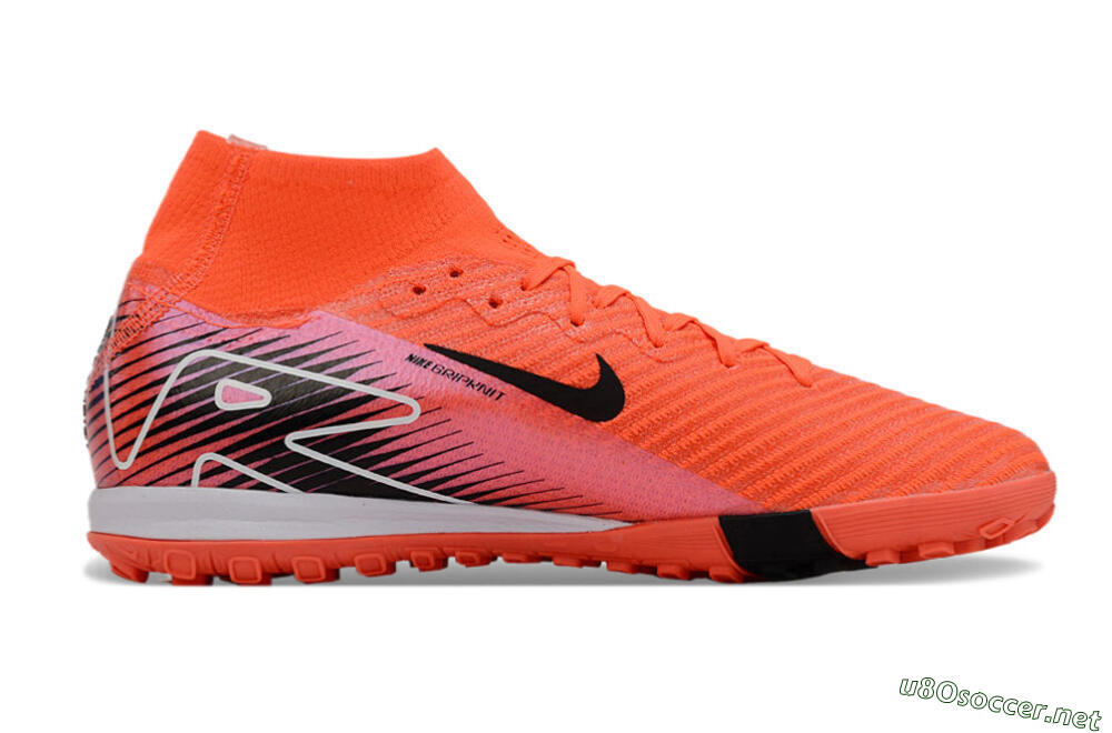 Unisex Nike Air Zoom Mercurial Superfly 10 Elite TF Football Shoes - Red/Black/White 4