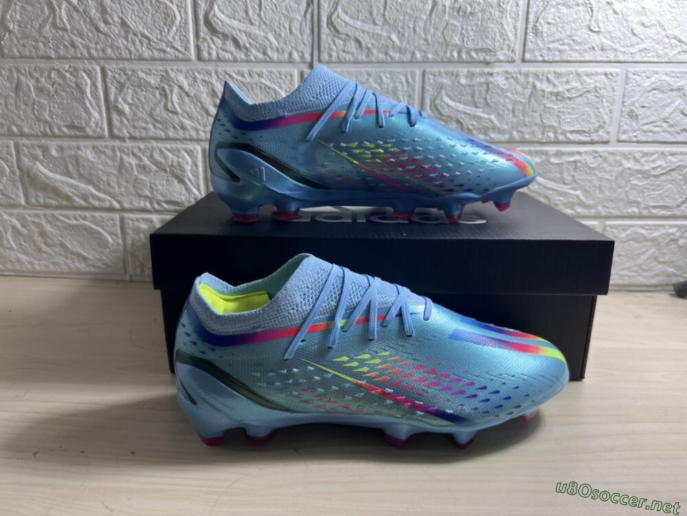 Men's Adidas X Speedportal.1 FG Football Boots - Blue/Pink