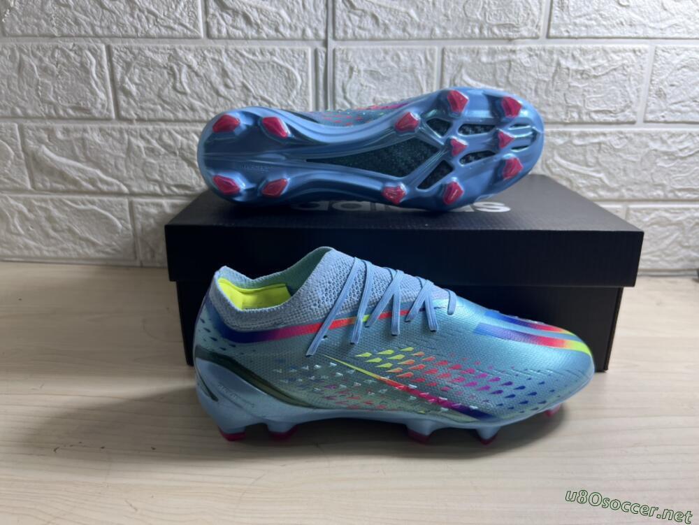 Men's Adidas X Speedportal.1 FG Football Boots - Blue/Pink