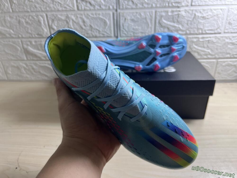 Men's Adidas X Speedportal.1 FG Football Boots - Blue/Pink