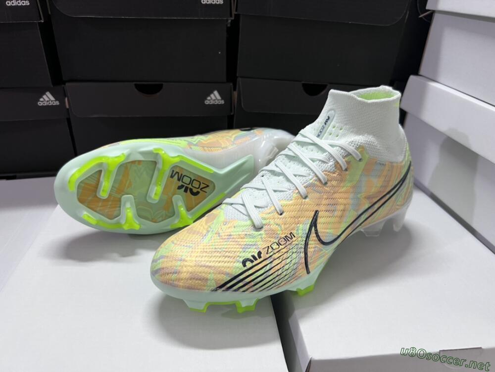 Men's Nike Air Zoom Mercurial Superfly 9 Elite FG Football Boots - Blue/Green