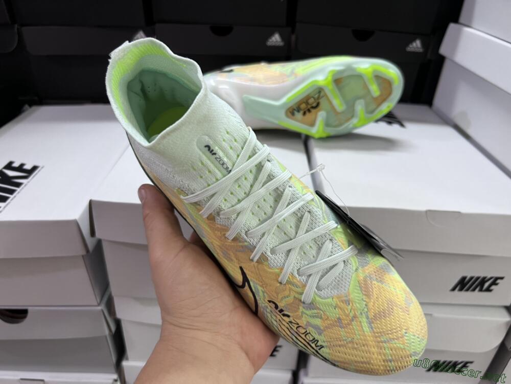 Men's Nike Air Zoom Mercurial Superfly 9 Elite FG Football Boots - Blue/Green